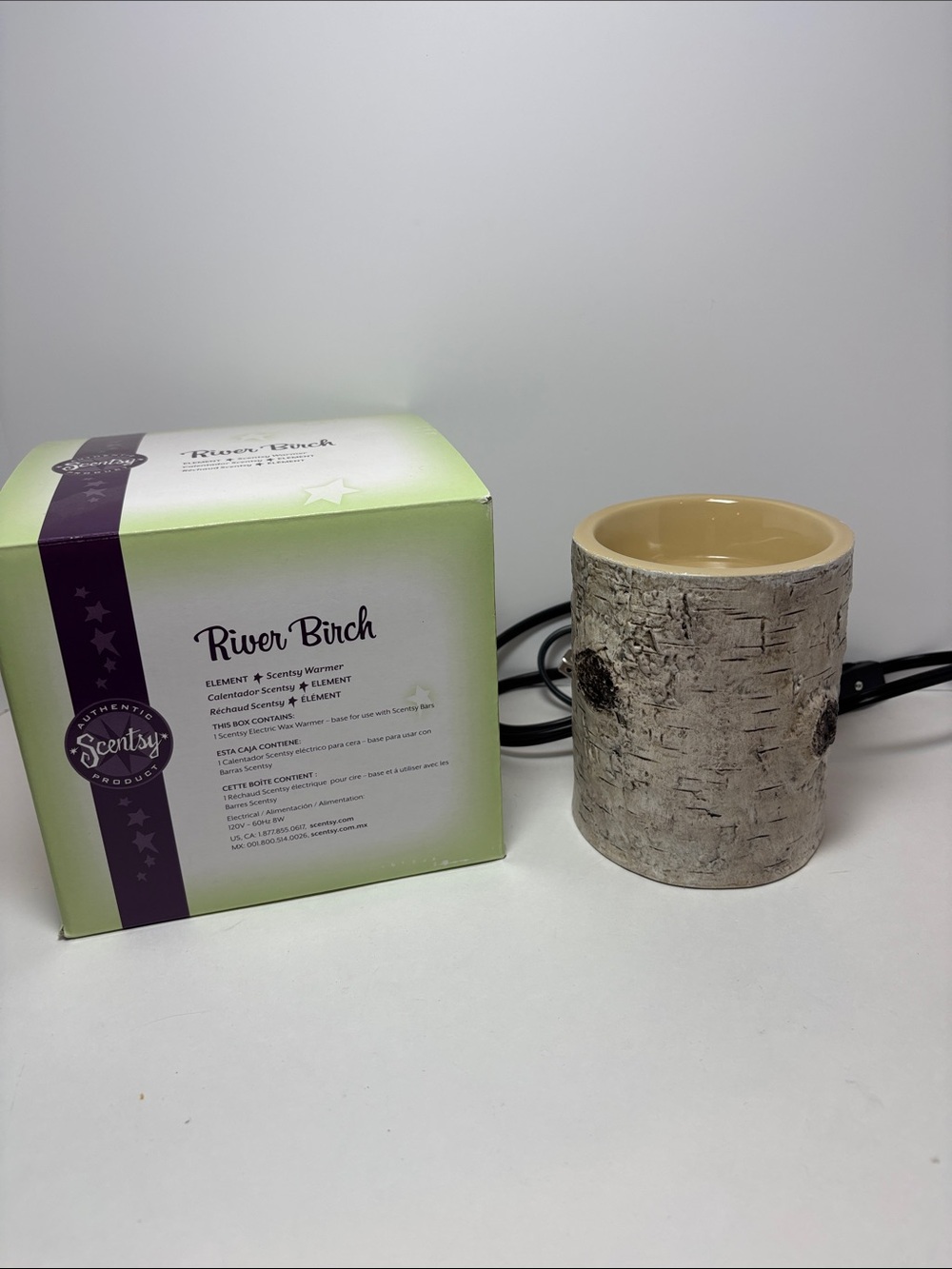 Scentsy River Birch Electric Warmer - Natural Beige Birch Finish